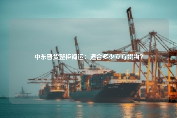 中东普货整柜海运:适合多少立方货物?