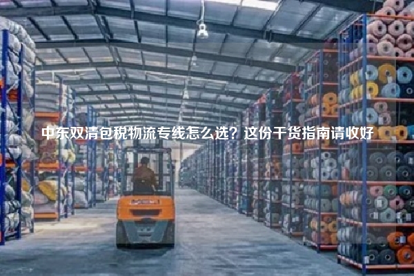 中东双清包税物流专线怎么选？这份干货指南请收好