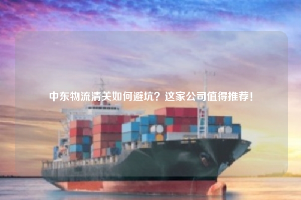 中东物流清关如何避坑?这家公司值得推荐!