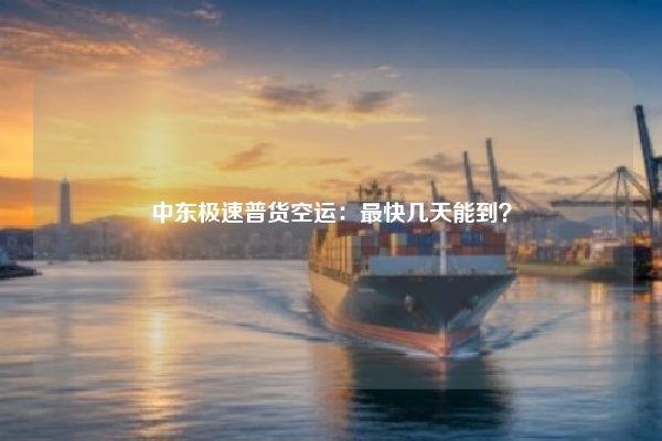 中东极速普货空运:最快几天能到?