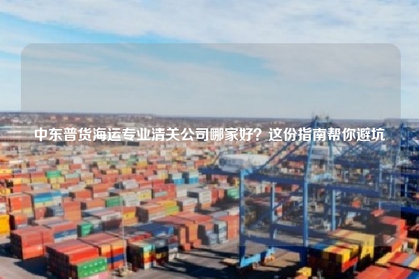 中东普货海运专业清关公司哪家好？这份指南帮你避坑