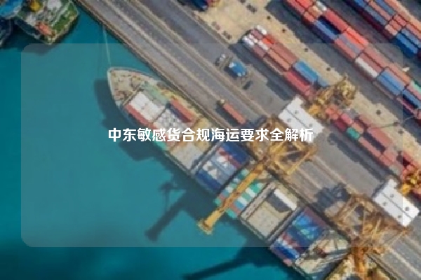 中东敏感货合规海运要求全解析